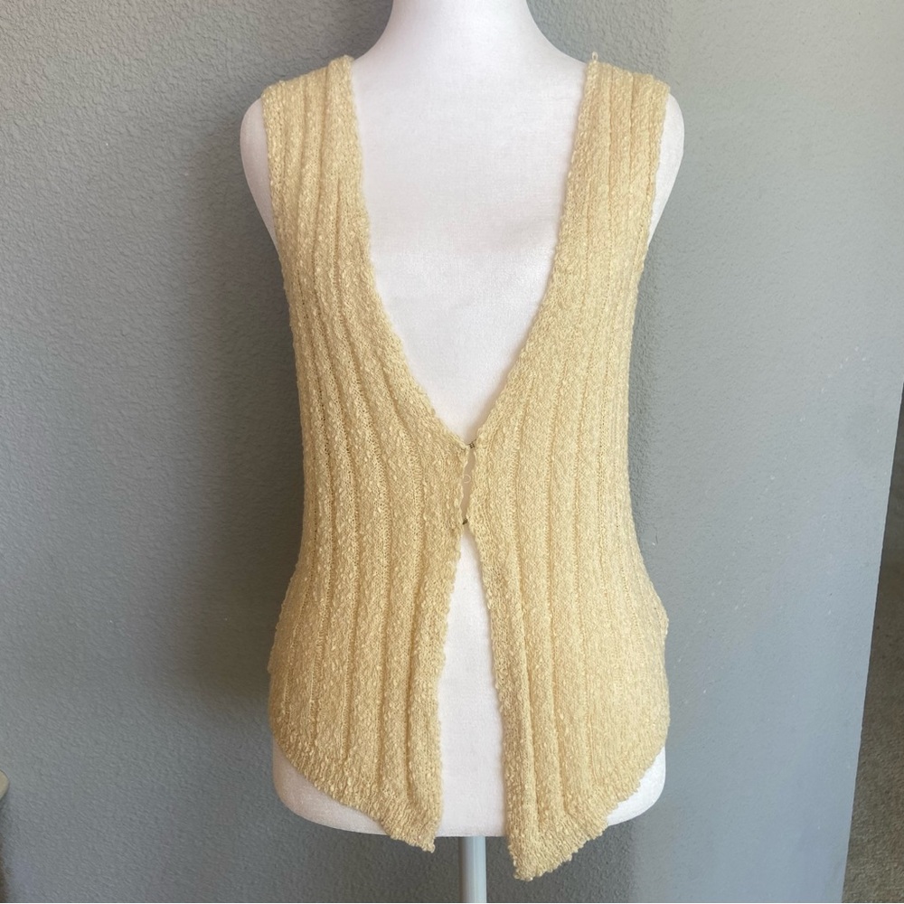 Cream Textured Knit Top